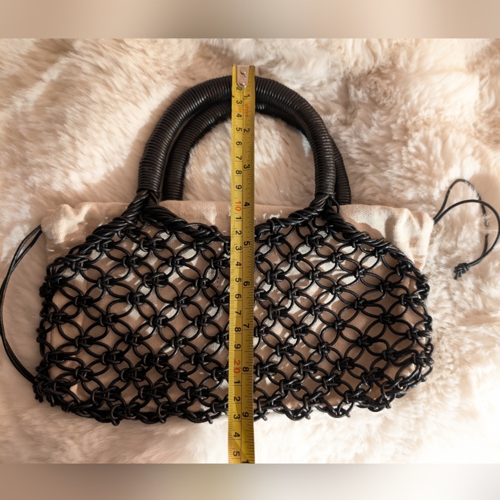 💖 Arket Leather and Canvas Knotted Macrame Handbag 💅🏻 - Picture 4 of 12